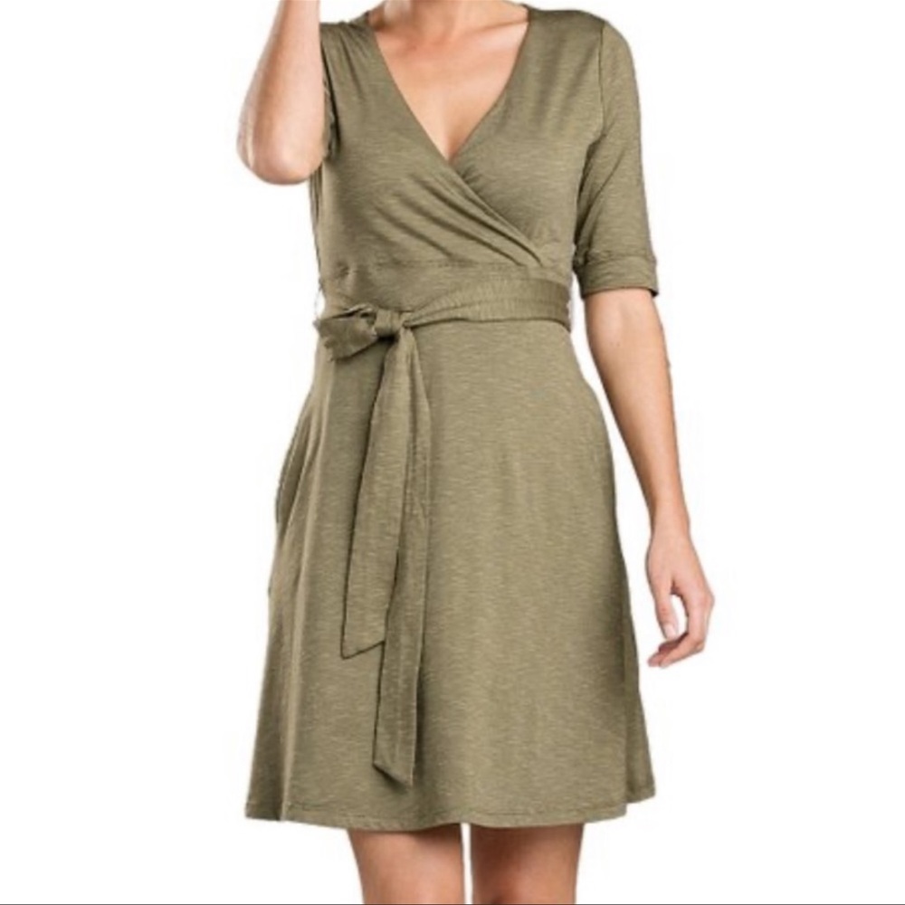 Toad & CO Green wrap dress
